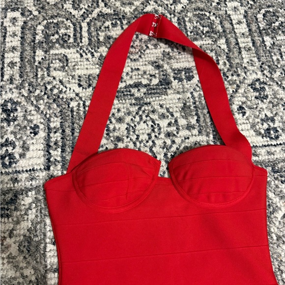 Fashion Nova Strapless Red Dress - Picture 6 of 7